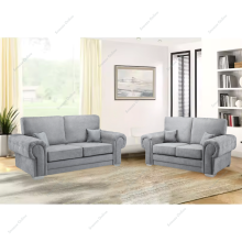 (Grey Velvet, 3+2 Seater Sofa) SNOOZE Online Verona 3 and 2 Seater Sofa Sets, 3 Seater Sofa For Living Room, Upholstered Plush Fabric 3 Seater Velvet Sofas