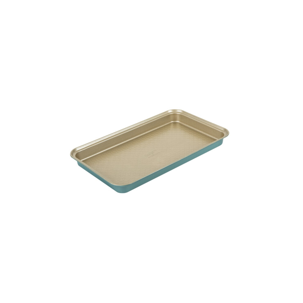 Prestige Nadiya Brownie Tin in Teal Oven Safe Non Stick Baking Pan - 13 x 7
