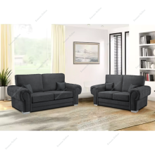 (Black Velvet, 3+2 Seater Sofa) SNOOZE Online Verona 3 and 2 Seater Sofa Sets, 3 Seater Sofa For Living Room, Upholstered Plush Fabric 3 Seater Velvet Sofas