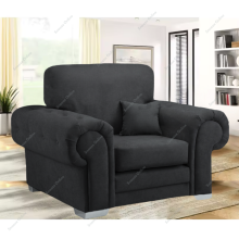 (Black Velvet, Aram Chair) SNOOZE Online Verona 3 and 2 Seater Sofa Sets, 3 Seater Sofa For Living Room, Upholstered Plush Fabric 3 Seater Velvet Sofas