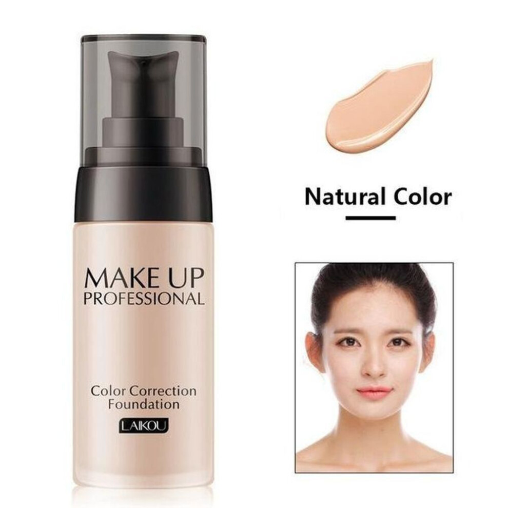(natural) Laikou Foundation Makeup Base Face Cream Liquid Foundation Concealer Whitening Moisturizer Oil Control Waterproof Maquiagem 40g