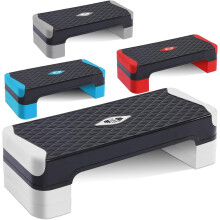 (3 Level Fitness Stepper for Aerobics, Cardio, Weights, Yoga, DVD Workout Adjustable Blocks 2-5 (10, 15, 20, 25 & 30 CM)) Aerobic Stepper Fitness Excercise Step for Home