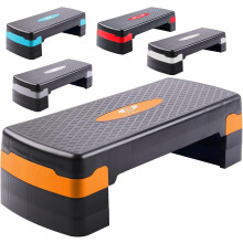 (Orange, 3 Level) Aerobic Stepper Fitness Excercise Step for Home