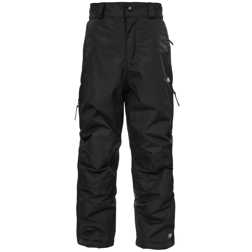 (2/3 Years, Black) Trespass Kids Unisex Marvelous Ski Pants With Detachable Braces