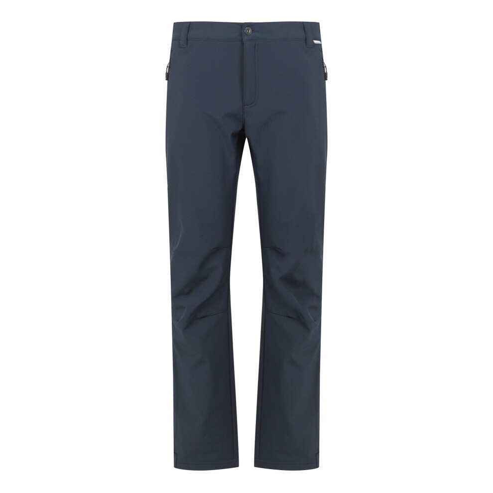 (40, Navy) Regatta Great Outdoors Mens Adventure Tech Geo II Wind Resistant Long Leg Softshell Trousers