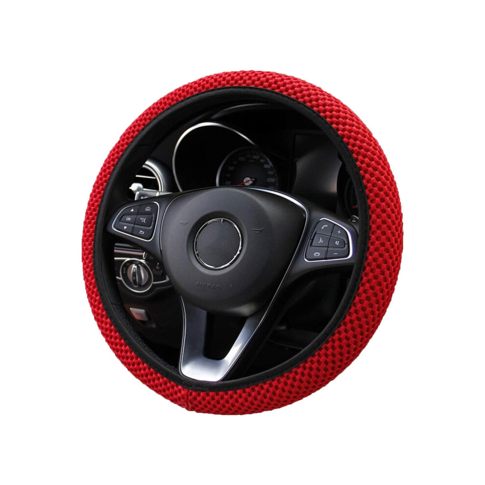 Scrolls Car Steering Wheel Cover, Elastic Stretch Breathable Microfiber Ice Silk, Anti-Slip, Warm In Winter And Cool In Summer 783495622345
