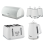 Swan Swan Elegance White Kettle, 4 Slice Toaster, Bread Bin Kitchen Set 1