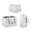 Swan Swan Elegance Kettle, 4 Slice Toaster & Canisters Kitchen Set (White) 1
