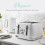 Swan Swan Elegance Kettle, 4 Slice Toaster & Canisters Kitchen Set (White) 9