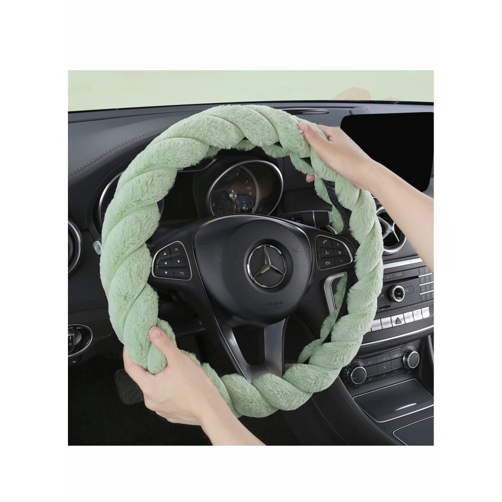 Excefore Universal Car Steering Wheel Cover Fluffy Winter Plush Steering Wheel Cover Auto Interior Accessories 783495622383