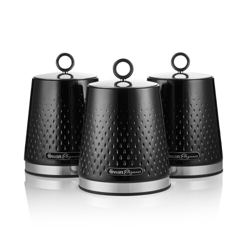 Swan Swan Elegance Canisters Kitchen Set SWKA18533BLK (Black)