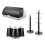 Swan Swan Elegance Black Bread Bin Canisters Towel Pole Mug Tree Set 1