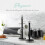 Swan Swan Elegance Black Bread Bin Canisters Towel Pole Mug Tree Set 4