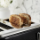 Swan Swan Elegance Black Kettle, 4 Slice Toaster, Bread Bin Canisters Set 2