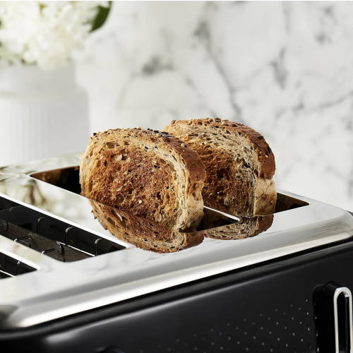 Swan Swan Elegance Black Kettle, 4 Slice Toaster, Bread Bin Canisters Set 1