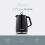 Swan Swan Elegance Black Kettle, 4 Slice Toaster, Bread Bin Canisters Set 4