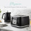 Swan Swan Elegance Black Kettle, 4 Slice Toaster, Bread Bin Canisters Set 11