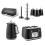 Swan Swan Elegance Black Kettle 4 Slice Toaster Bread Bin Canister Tree Set 1