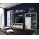 Display Cabinet Tall Grey & White Gloss 4 Doors Display Cabinet 2