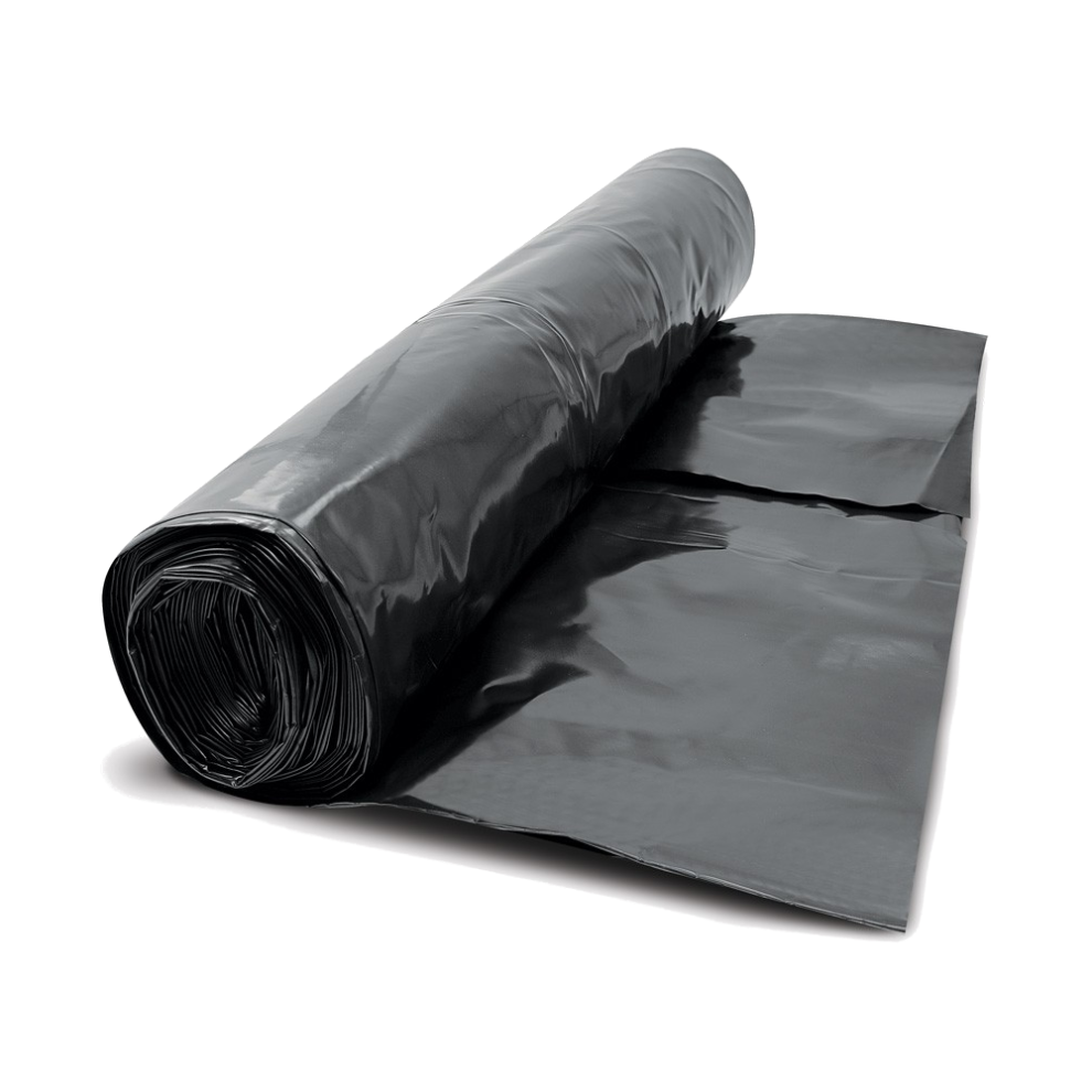 (0.5m x 4m) Damp Proof Membrane Black Polythene Sheeting Roll DPM Visqueen 4m Wide 250U