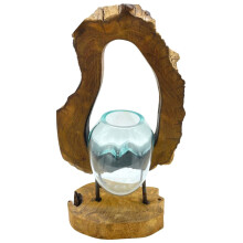 Molton Glass Hanging Art Vase on Wood Adorable Home Decoration