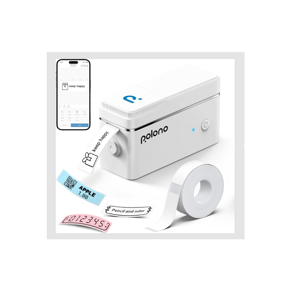 Label Maker Machine with Tape, P31S Portable Bluetooth Label Printer