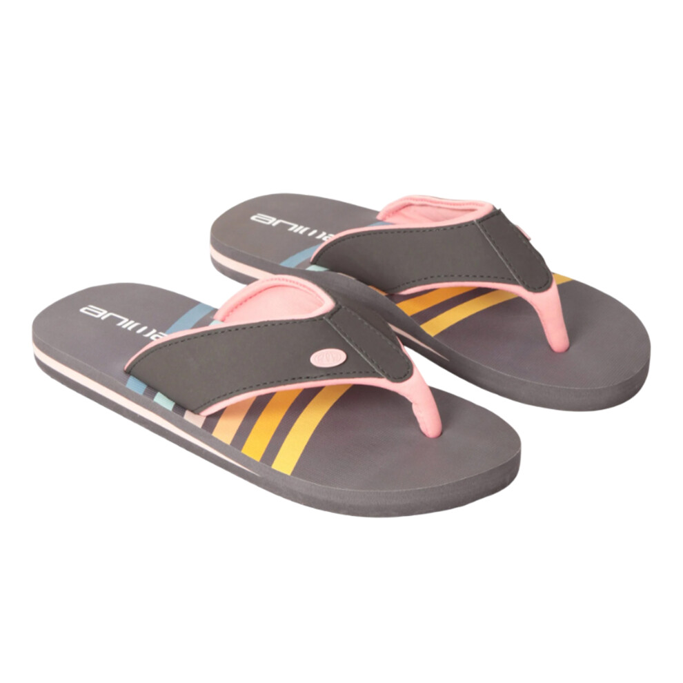 (6 UK, Grey) Animal Womens/Ladies Swish Flip Flops