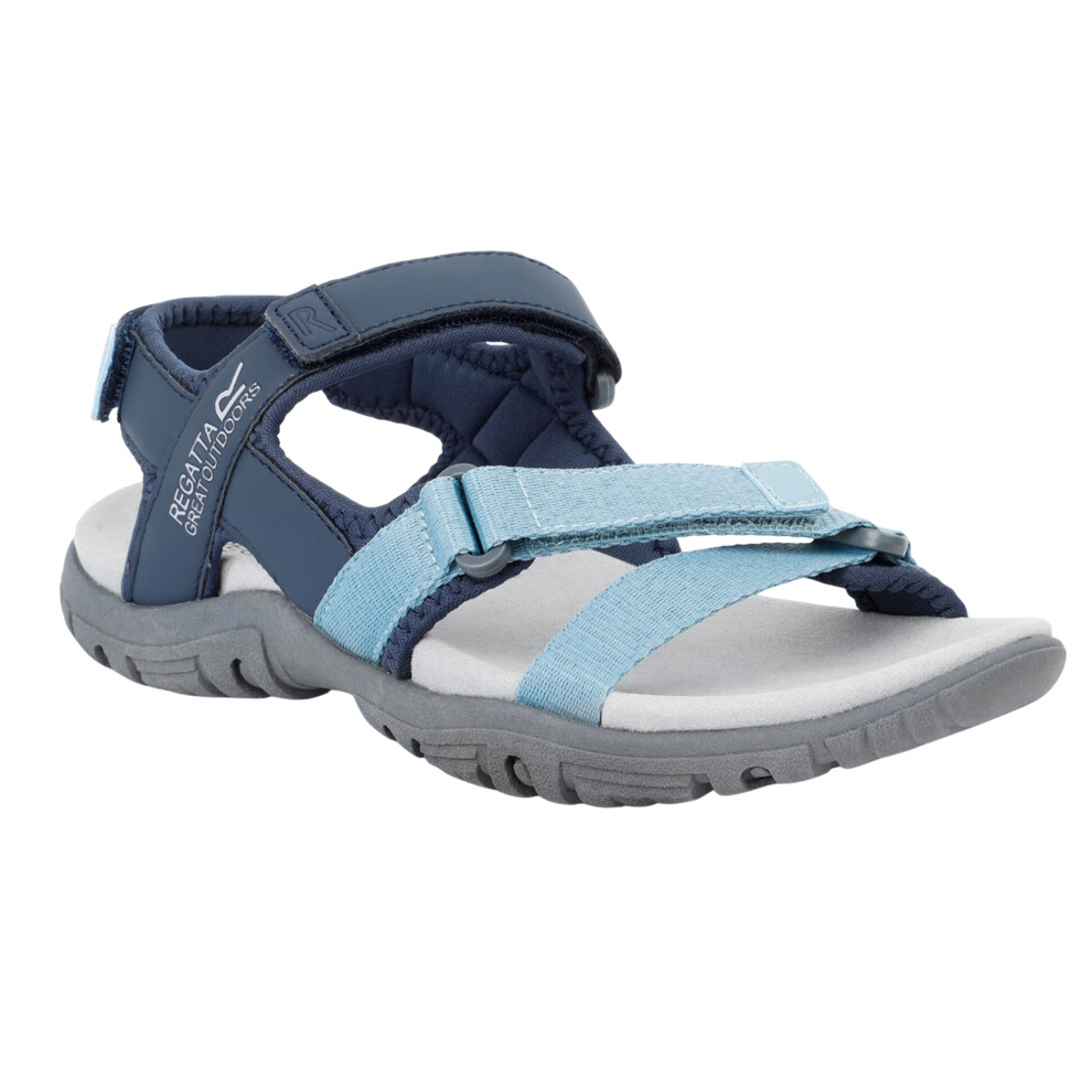 (5 UK, Navy/Stone Blue) Regatta Womens/Ladies Santa Clara II Sandals