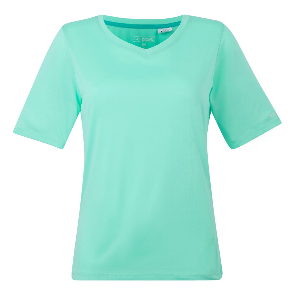 (12 UK, Aruba Blue) Regatta Womens/Ladies Fingal II V Neck T-Shirt