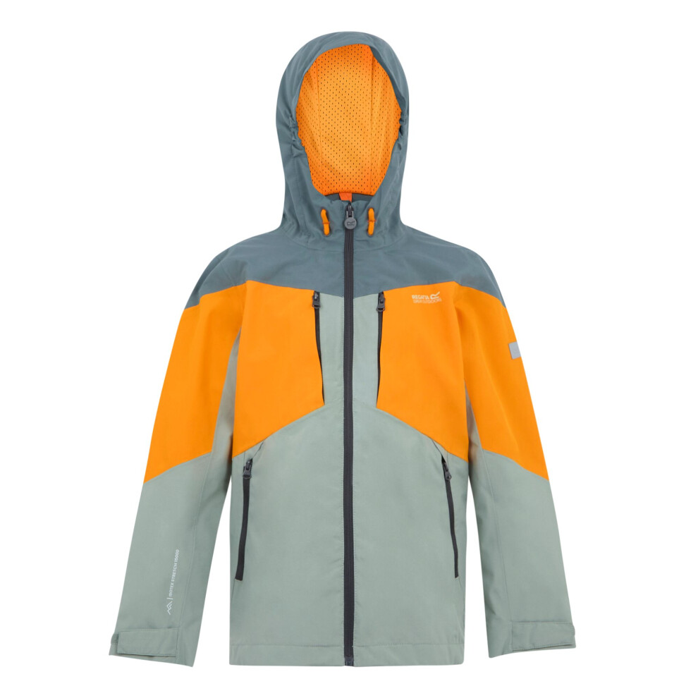 (5-6 Years, Glacier/Bright Marigold) Regatta Childrens/Kids Highton VI Waterproof Jacket