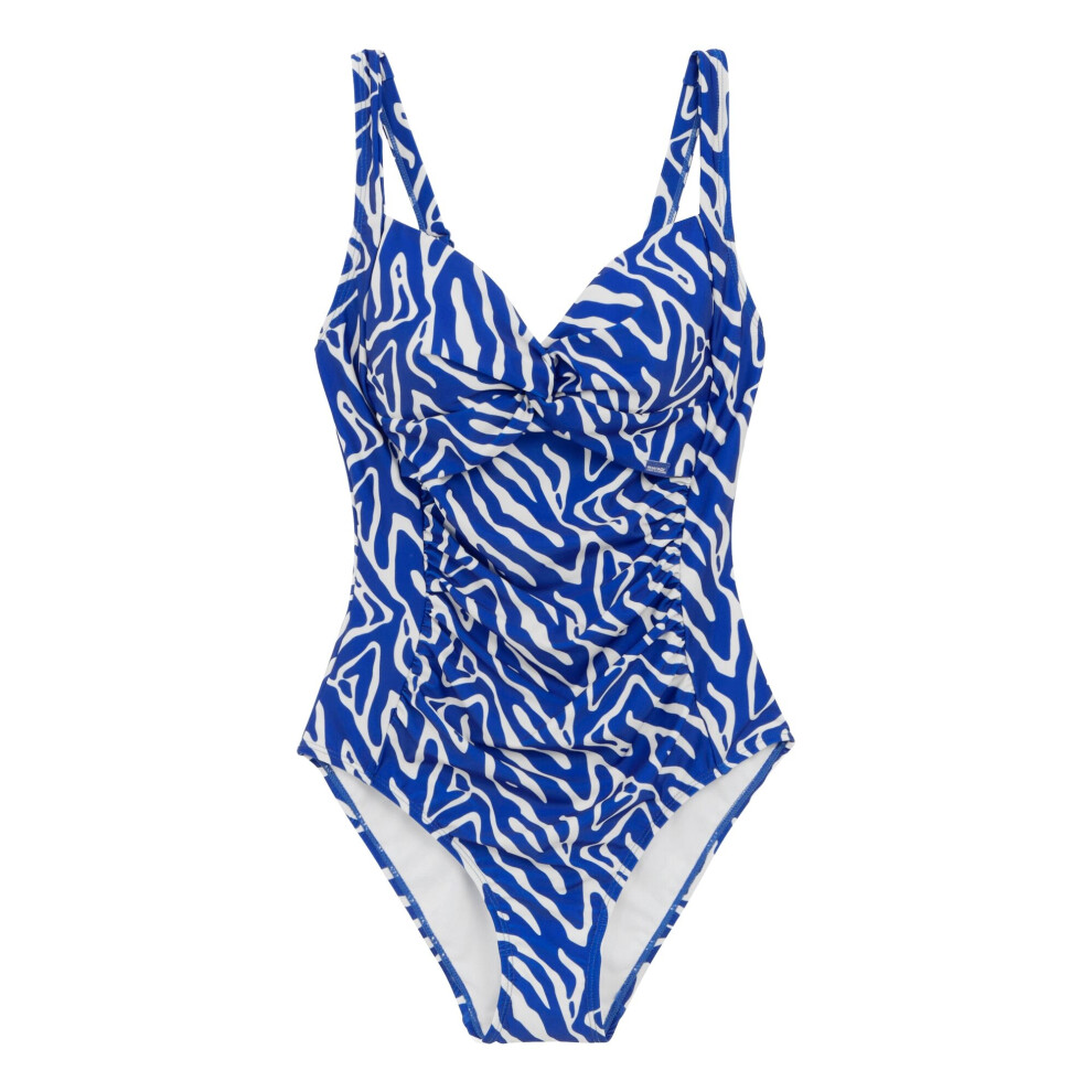 (16 UK, Brightest Blue) Regatta Womens/Ladies Sakari Tummy Control Seeksucker One Piece Swimsuit