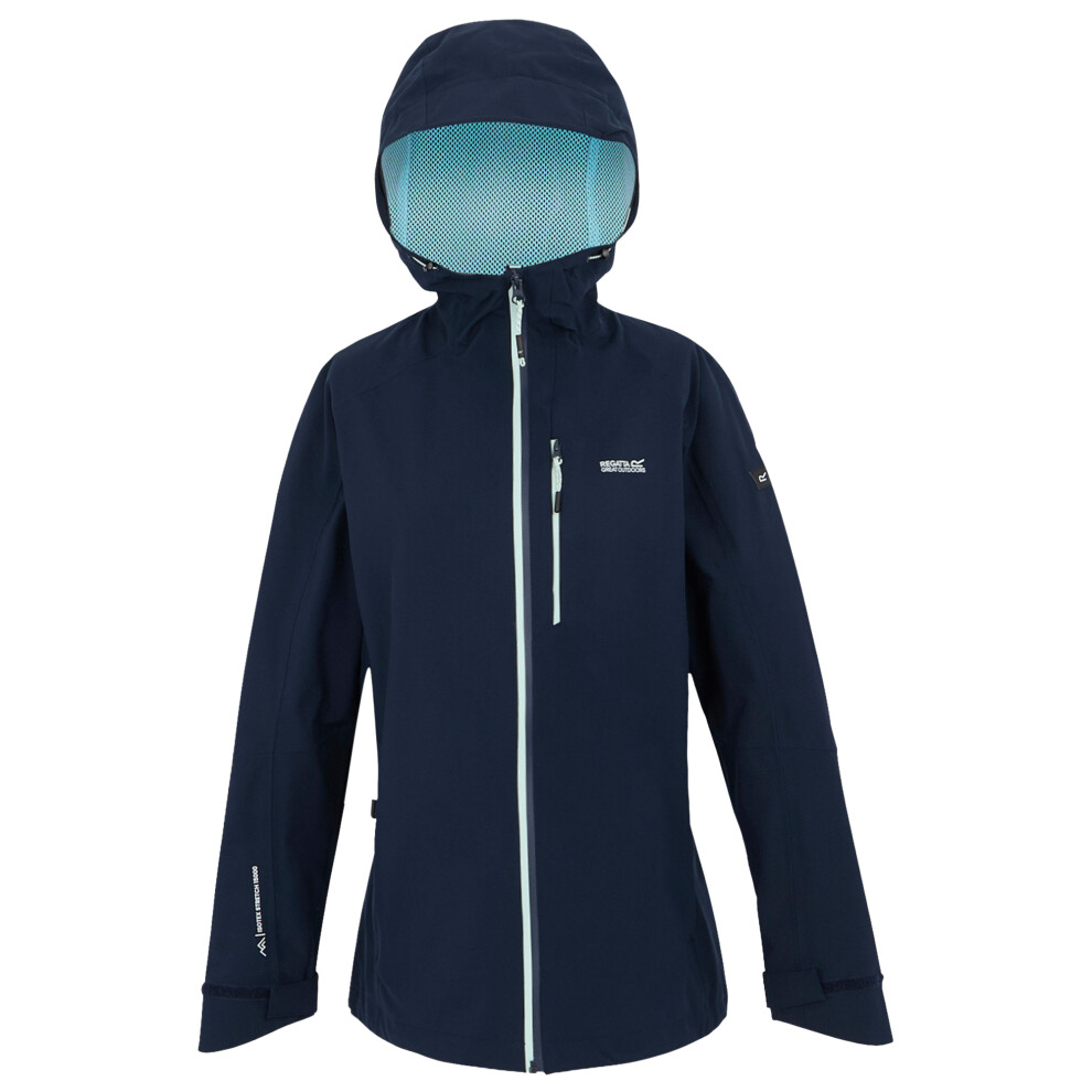 (8 UK, Navy/Icy Morn) Regatta Womens/Ladies Birchdale II Waterproof Jacket