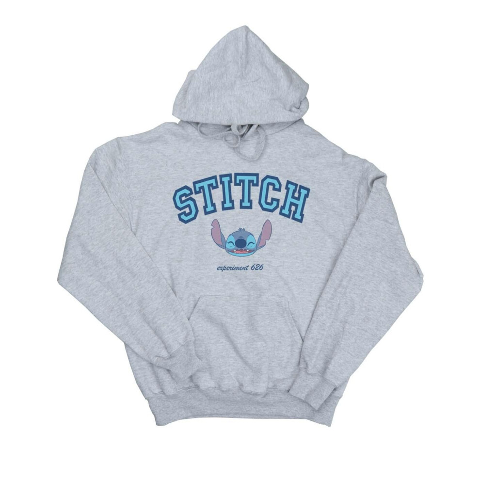 (3XL, Sports Grey) Disney Womens/Ladies Lilo And Stitch Collegial Hoodie