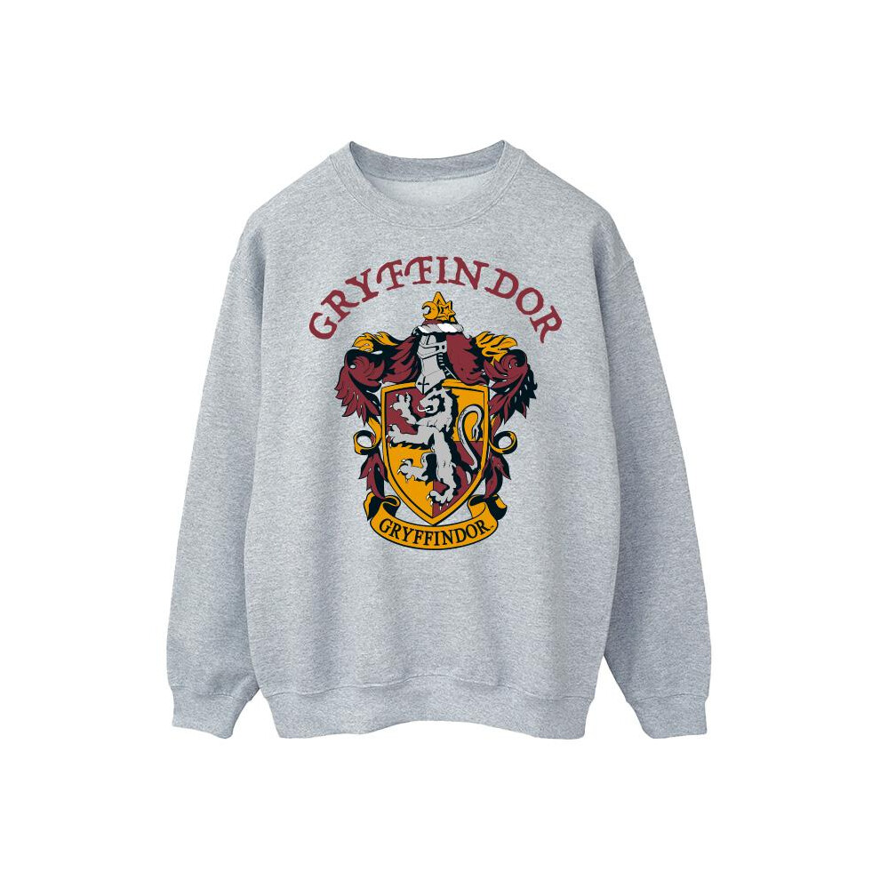 (L, Sports Grey) Harry Potter Womens/Ladies Gryffindor Crest Sweatshirt