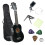 21 Soprano Beginners Ukulele with Gig Bag Felt Pick & Spare Strings Black 1