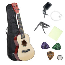 23 Concert Beginners Ukulele with Gig Bag Felt Pick & Spare Strings Natural