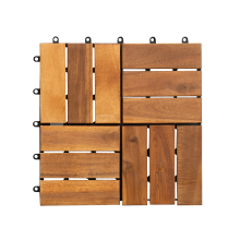 4 x Interlocking Wooden Decking Tiles 30x30cm Outdoor Patio Garden Floor Terrace