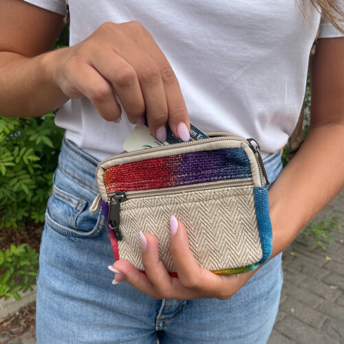 Hemp Bags Tiedye Hemp Square Pouch 2