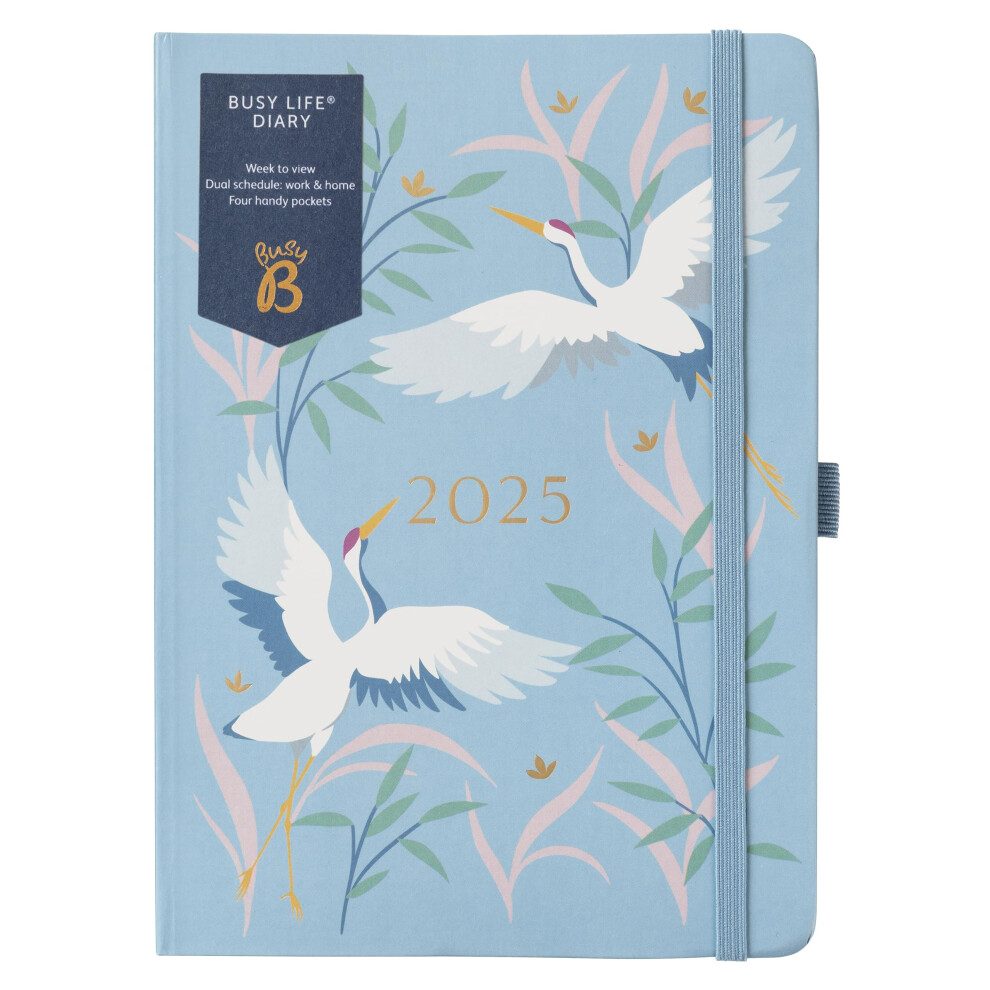 A5 2025 Diary - Busy Life Weekly Planner Journal – Life Diary for Students, Teachers, Work & More with Dual Schedules, Year Calendar, Pen Pockets &