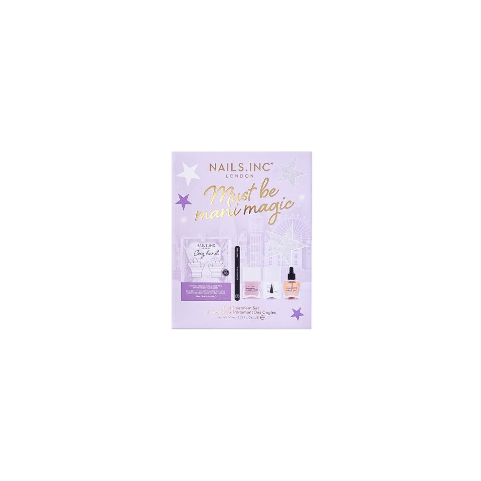Nails.INC Must Be Mani Magic Manicure Treatment Set, Includes Nourishing Cosy Hands Hand Mask, Nail File, Cuticle Oil, Nail Shade and Top Coat