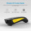 Bluetooth Mini Barcode Scanner 2.4G Wireless Compatible, Small Pocket USB 1D 2D QR Code Scanner for PC POS, Bar Code Image Reader for Tablet iPhone 6
