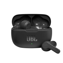 Wave 200 TWS Wireless In-Ear Headphones and Charging Case, Bluetooth Earphones with JBL Deep Bass Sound and IPX2 Water Resistance, Black