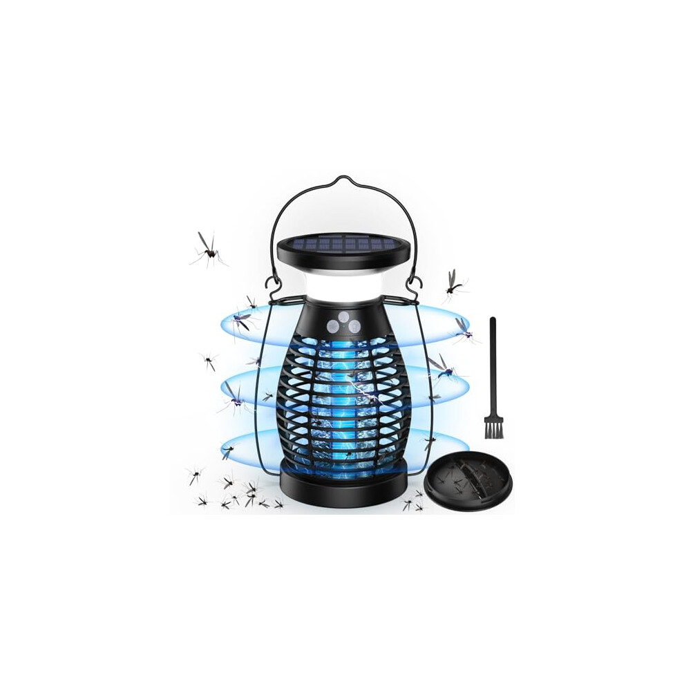 Mosquito Killer Lamp, Electric Fly Killer Fly Zapper 2 in 1 Flies Trap, UV Mosquito Killer Fly Catcher 360 Bug Zapper, USB Rechargeable Safe Insect
