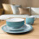 Denby - Azure Blue Cereal Bowls Set of 2 - Dishwasher Microwave Safe Crockery 800ml 15.5cm - Sea Blue, White Ceramic Stoneware Tableware - Chip & Crack 4