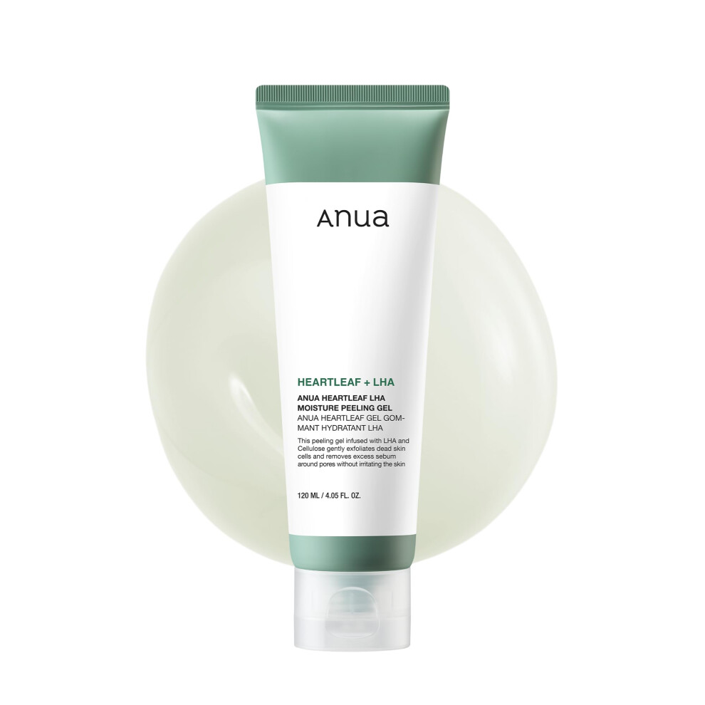 Heartleaf LHA Moisture Peeling Gel I Gentle Cleanser and Exfoliator with LHA, Resurface, Remove Dead Skin Cells, Smooth Skin Texture, Calming, 4.05 fl