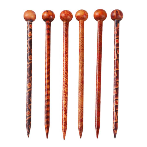 Wood Hair Sticks, 6pcs Chinese Hair Chopsticks Hairpin Japanese Chopsticks Hair Sticks Jewelry Accessories