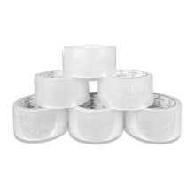 Heavy Duty Strong Packaging Tape, Great For Packing, Shipping & Moving, 6 Roll (Clear, 48MM x 66M)