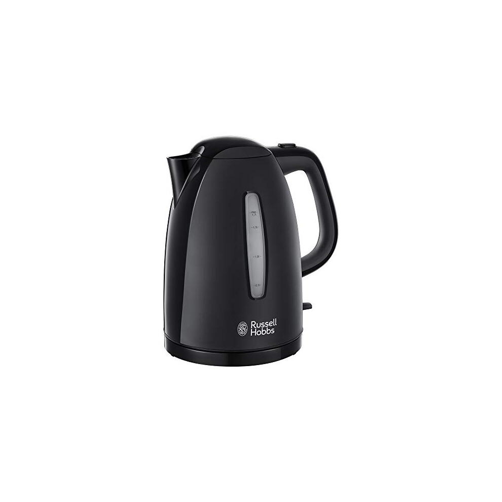 Textures Electric 1.7L Cordless Kettle (Fast Boil 3KW, Black premium plastic, matt & high gloss finish, Removable washable anti-scale filter, Push to-image-OPC-PFYXKBN-NEW