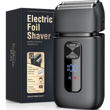 Foil Shaver, Electric Razor for Men, Upgraded Electric Shaver with Pop Up Trimmer, USB-C Rechargeable, Waterproof, Cordless, Double Floating Blade for