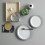 Denby - Elements Medium Blue Plates Set of 4 - Dishwasher Microwave Safe Crockery 22cm - Blue, White Ceramic Stoneware Tableware - Chip & Crack Resistant 6